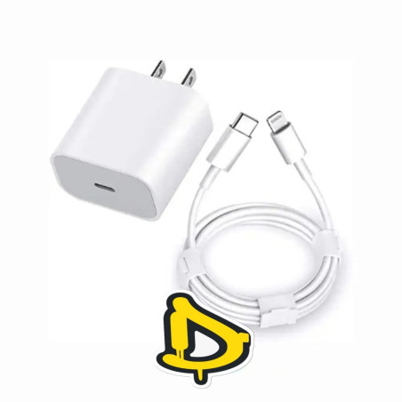 Cargador de Iphone completo 20 wats.